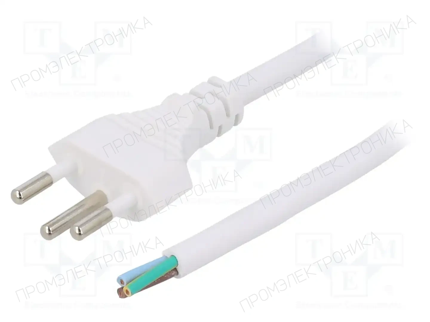 LIAN DUNG LT-313 H05VV-F 3X1.0 WHT 3M END CUT — Кабели питания компьютерные и универс