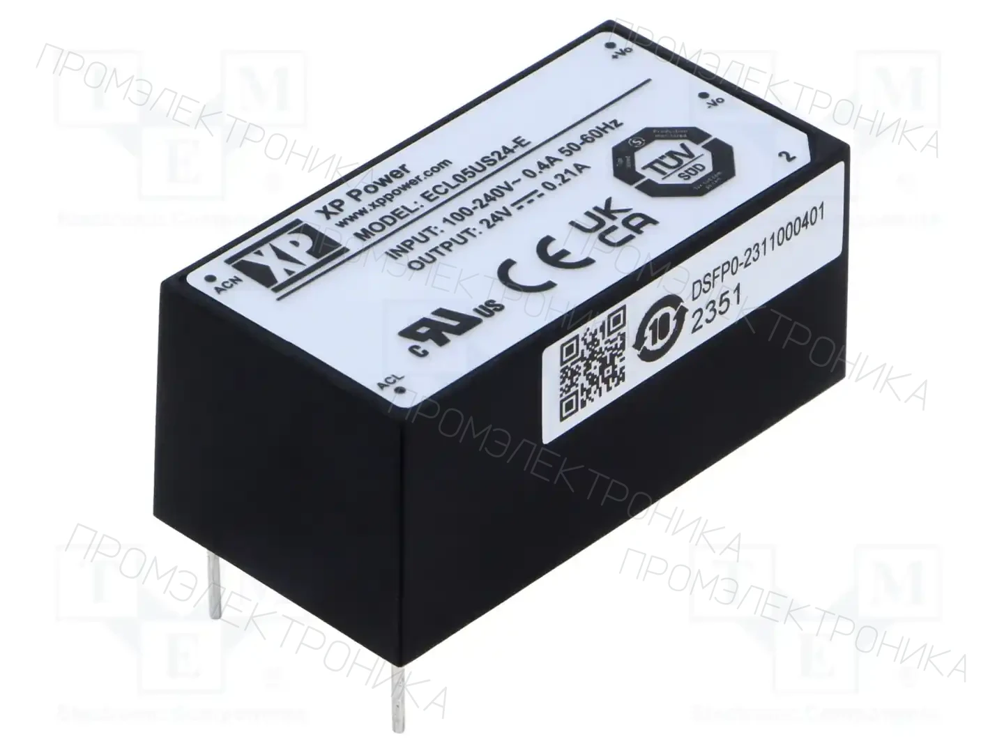 XP POWER ECL05US24-E — Преобразователи AC/DC для PCB