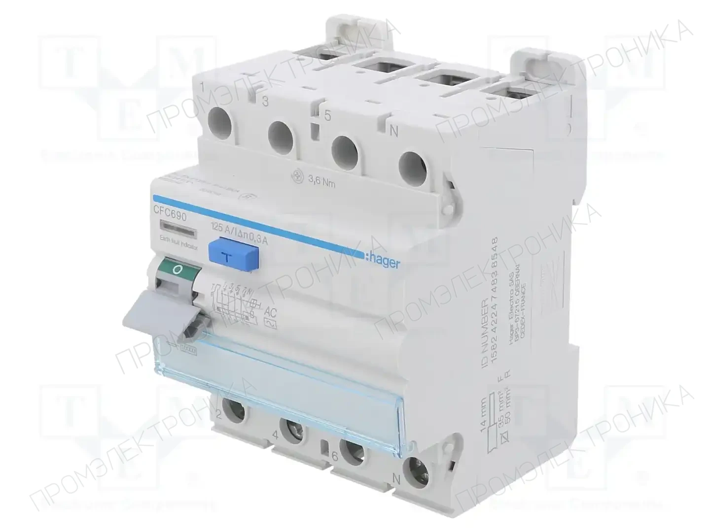 HAGER CFC690 — Дифференциальные выключатели