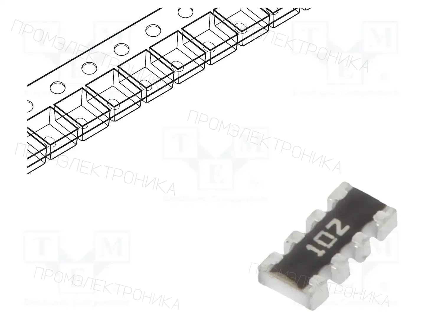BOURNS CAY16-102J4LF — Резисторные сборки