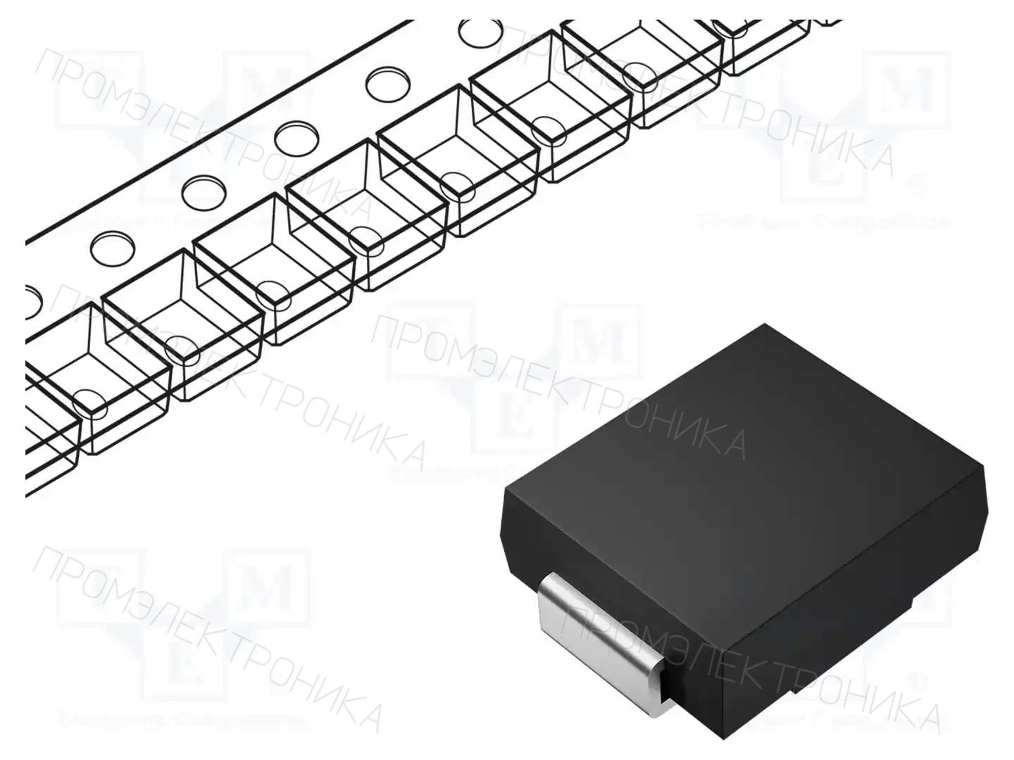 TAIWAN SEMICONDUCTOR SMCJ18CA — Диоды TVS SMD двунаправленные