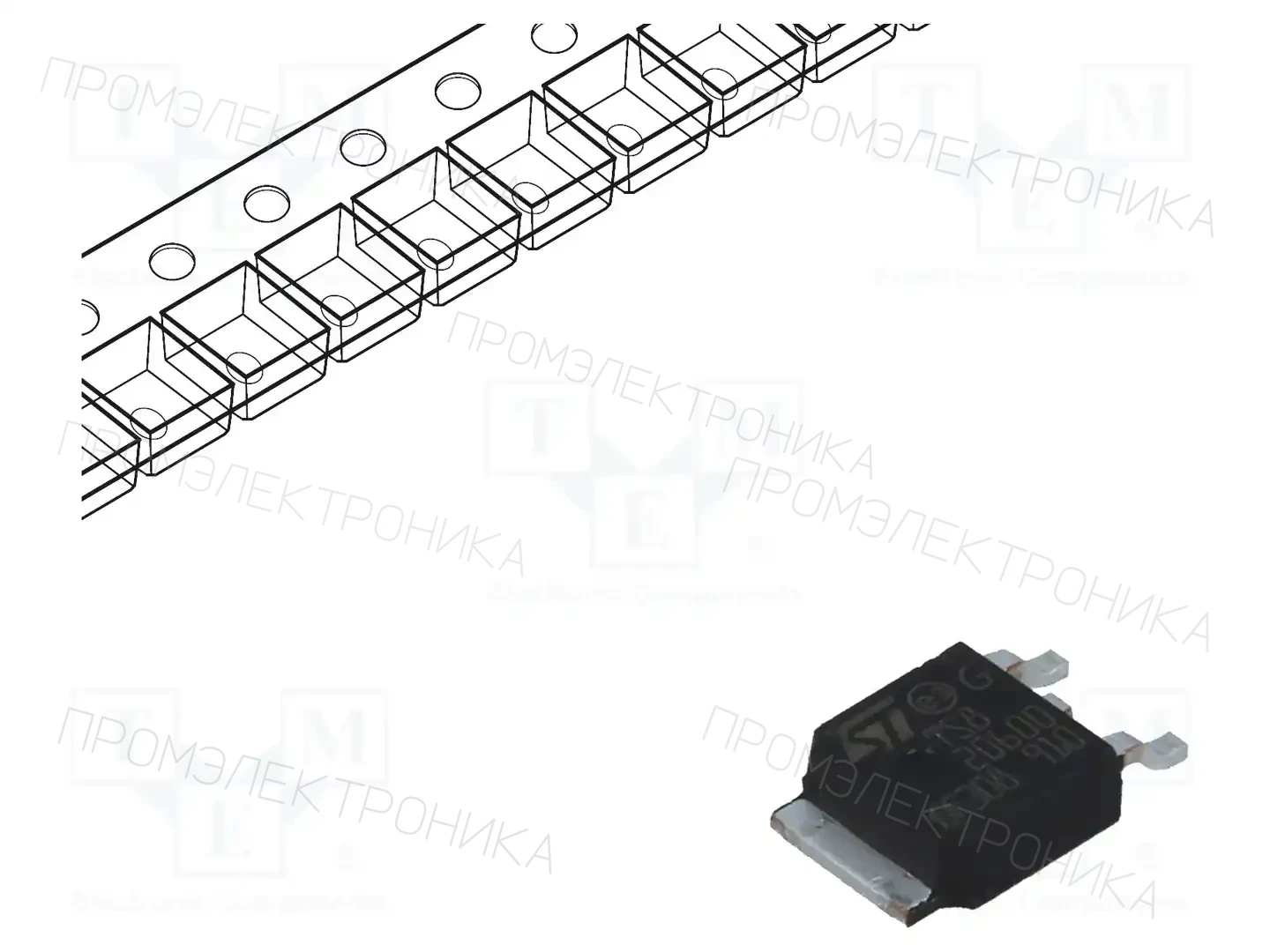 STMicroelectronics TS820-600B-TR — Тиристоры SMD/THT