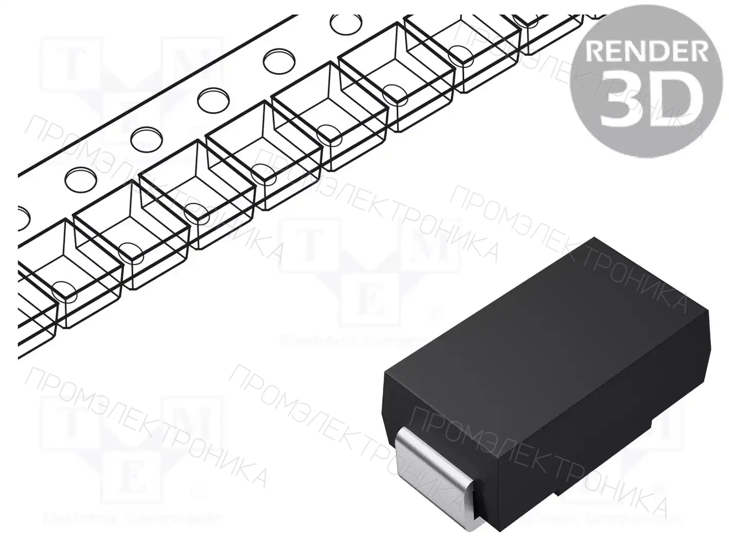LITTELFUSE SMAJ100A — Диоды TVS SMD однонаправленные
