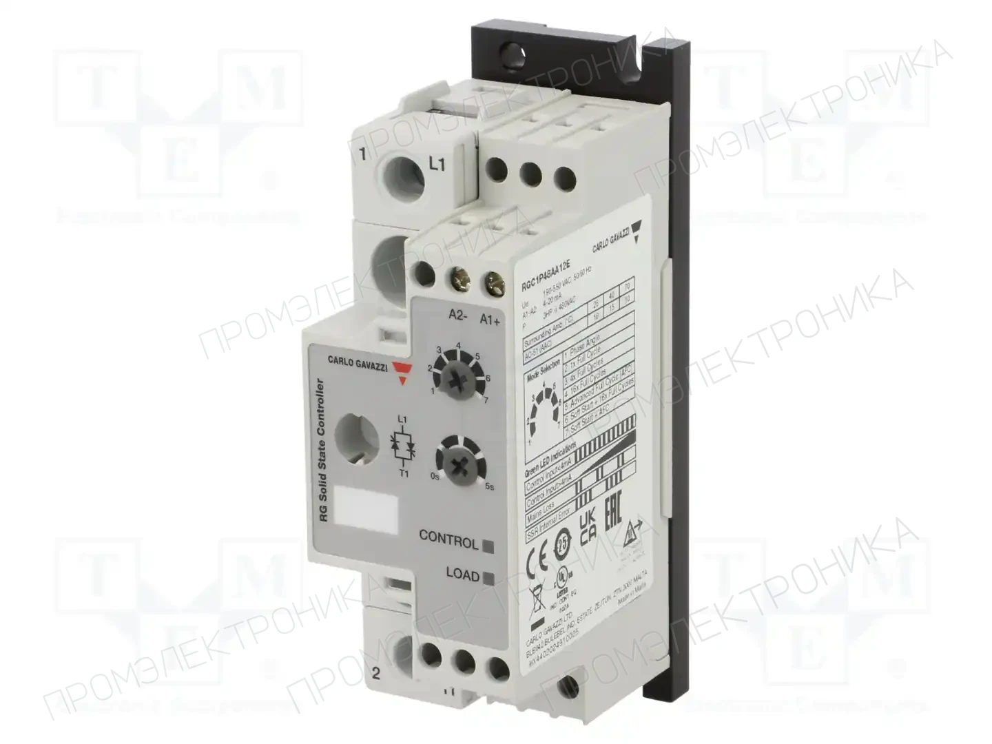 CARLO GAVAZZI RGC1P48AA12E — Реле SSR однофазные