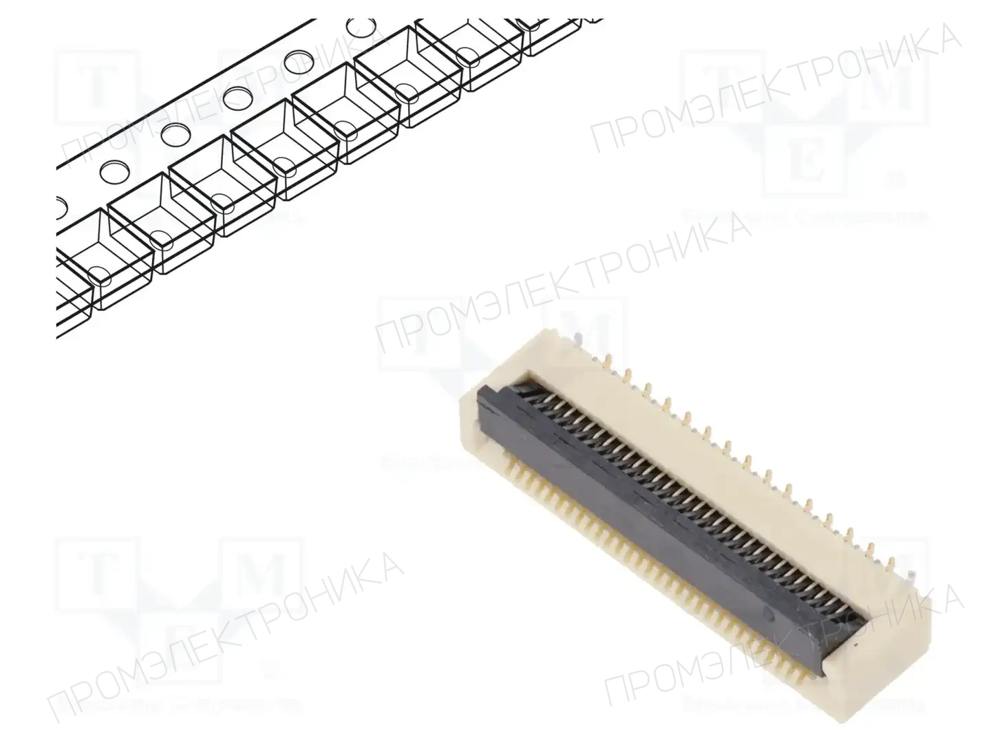 GCT FFC2A36-30-0-G-R — Разъeмы FFC/FPC растр 0,5мм