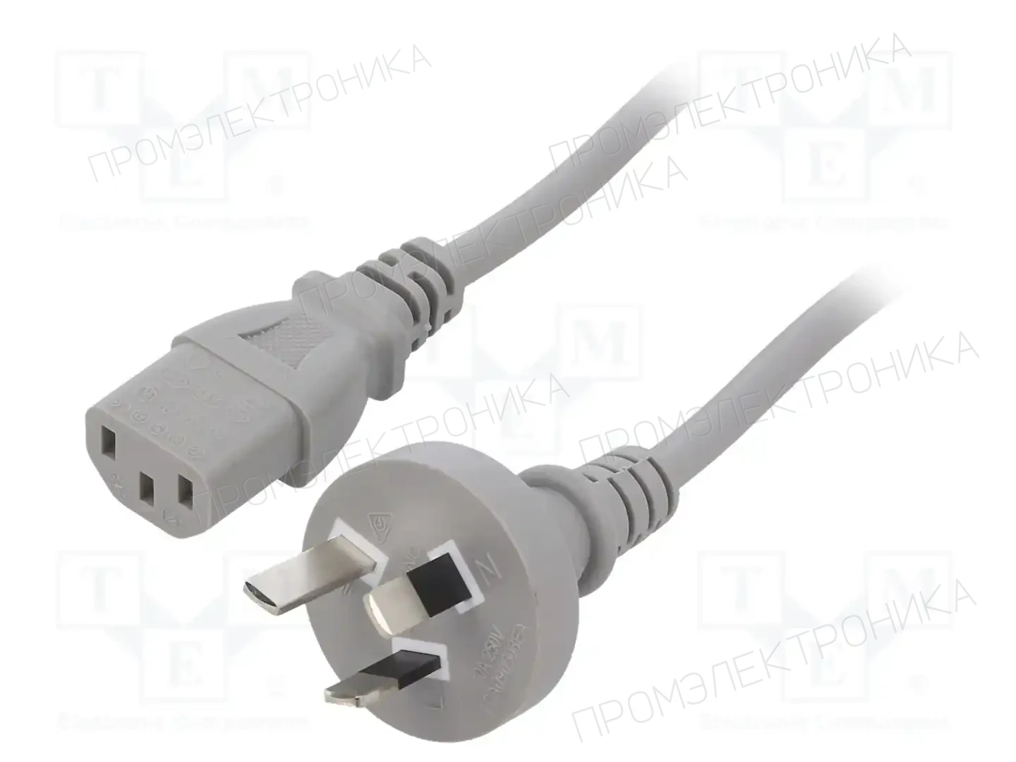 LIAN DUNG LT-423+501 H05VV-F 3X0.75 GRY 1.5M — Кабели питания компьютерные и универс