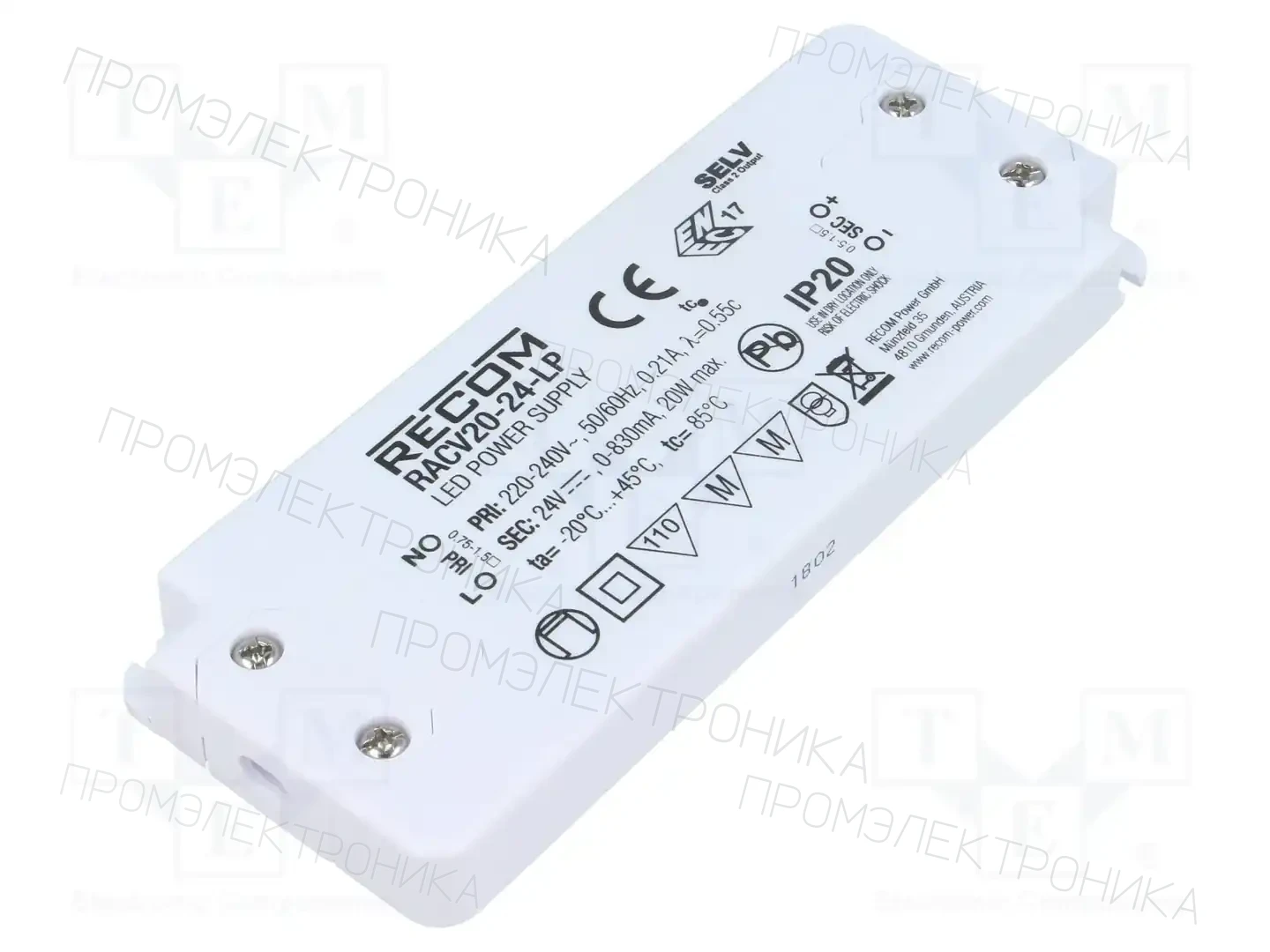 RECOM RACV20-24-LP — Блоки питания для LED