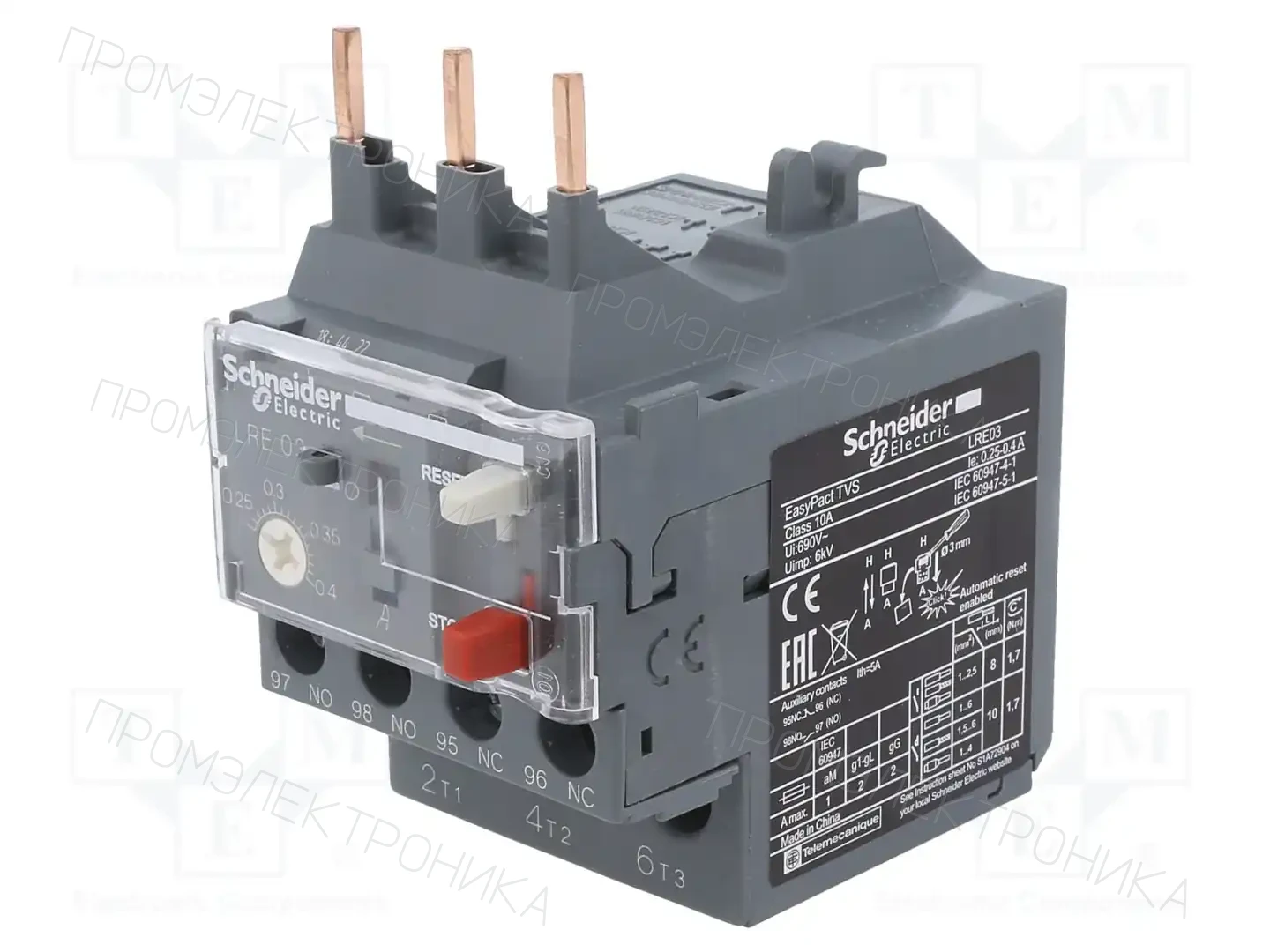 SCHNEIDER ELECTRIC LRE03 — Контакторы - дополнительное оборудование