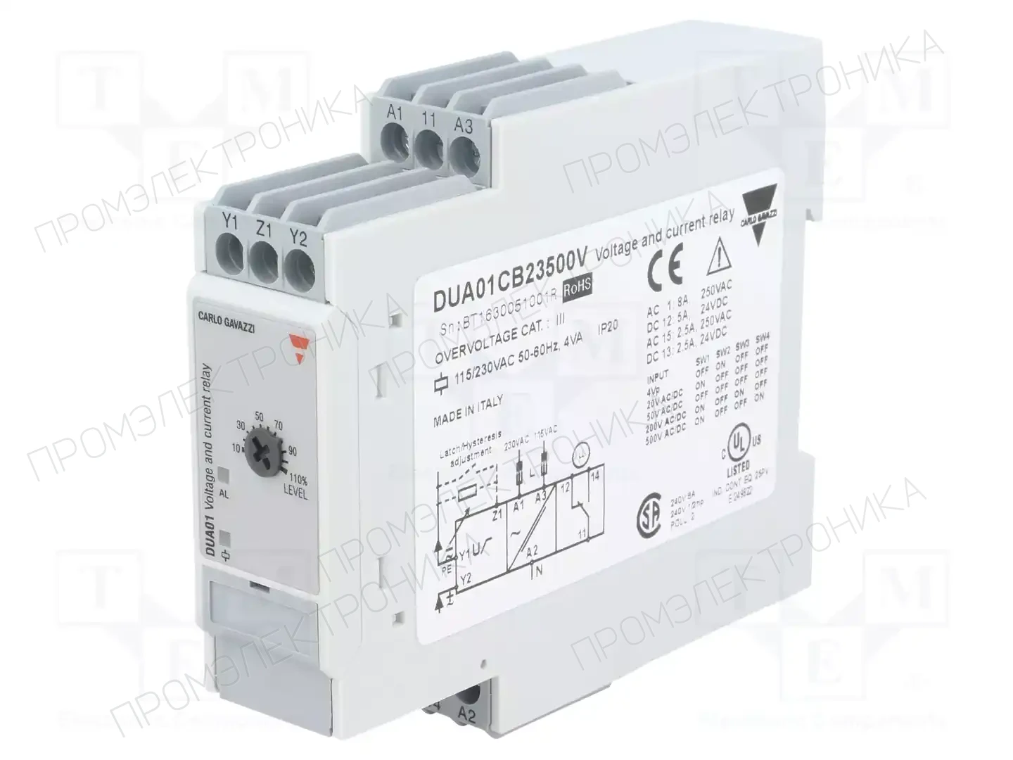 CARLO GAVAZZI DUA01CB23500V — Контрольные реле
