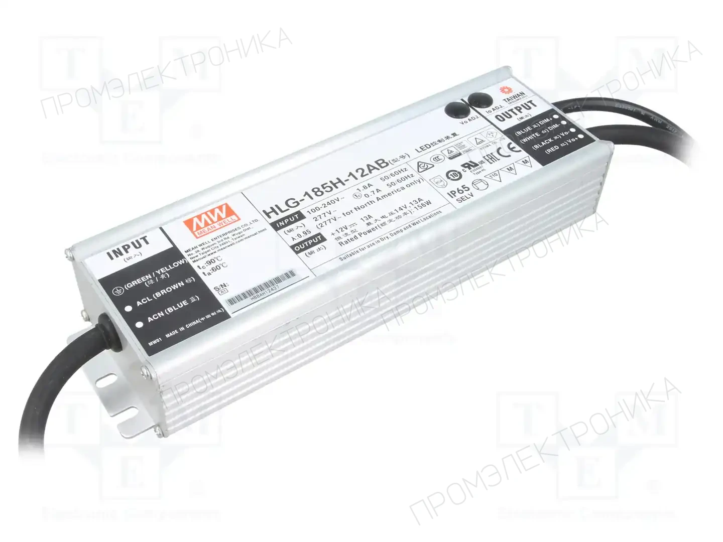 MEAN WELL HLG-185H-12AB — Блоки питания для LED