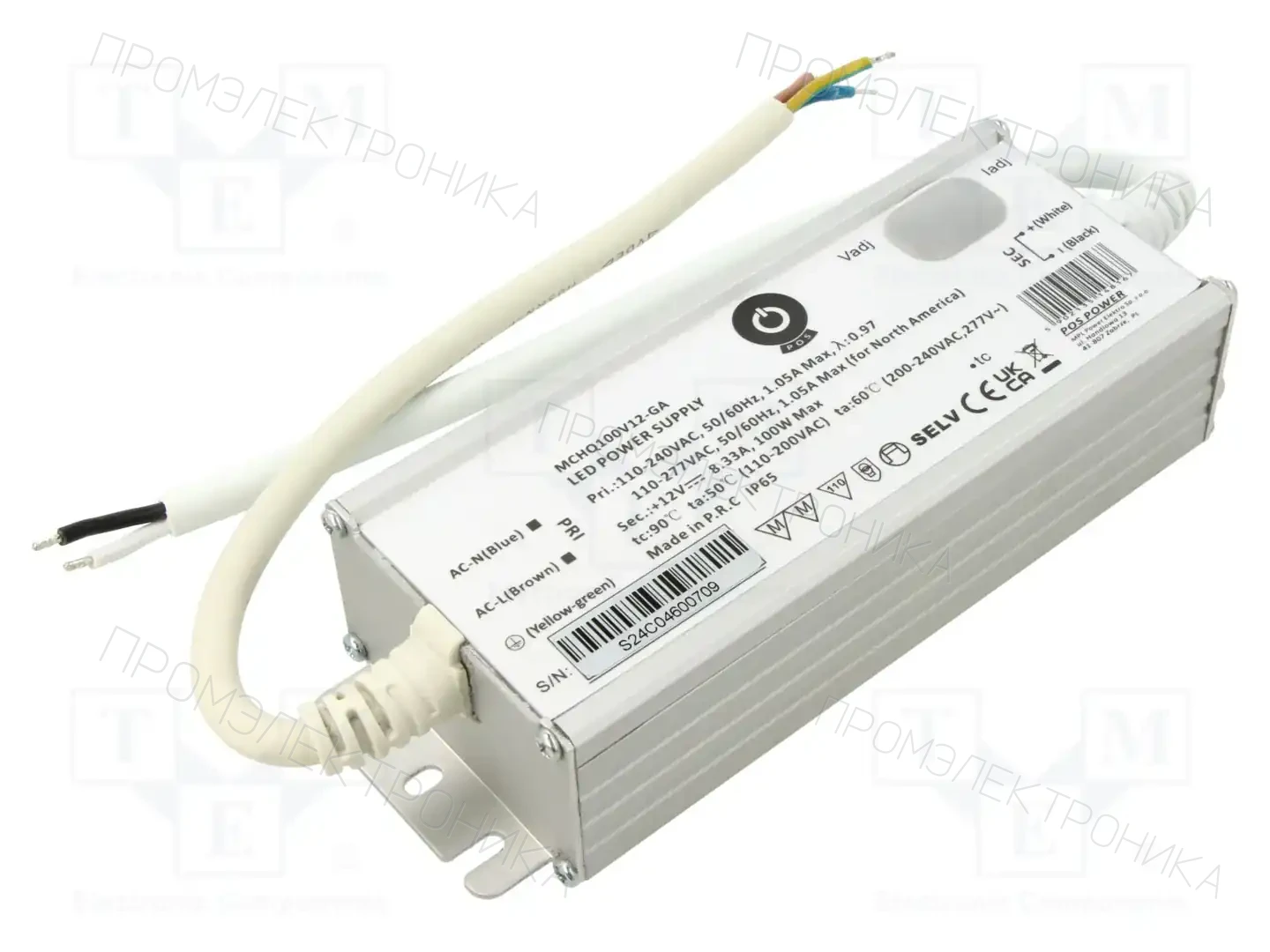 POS MCHQ100V12-GA — Блоки питания для LED