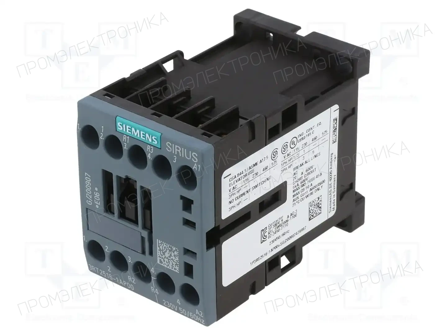 SIEMENS 3RT2516-1AP00 — Контакторы - главные модули