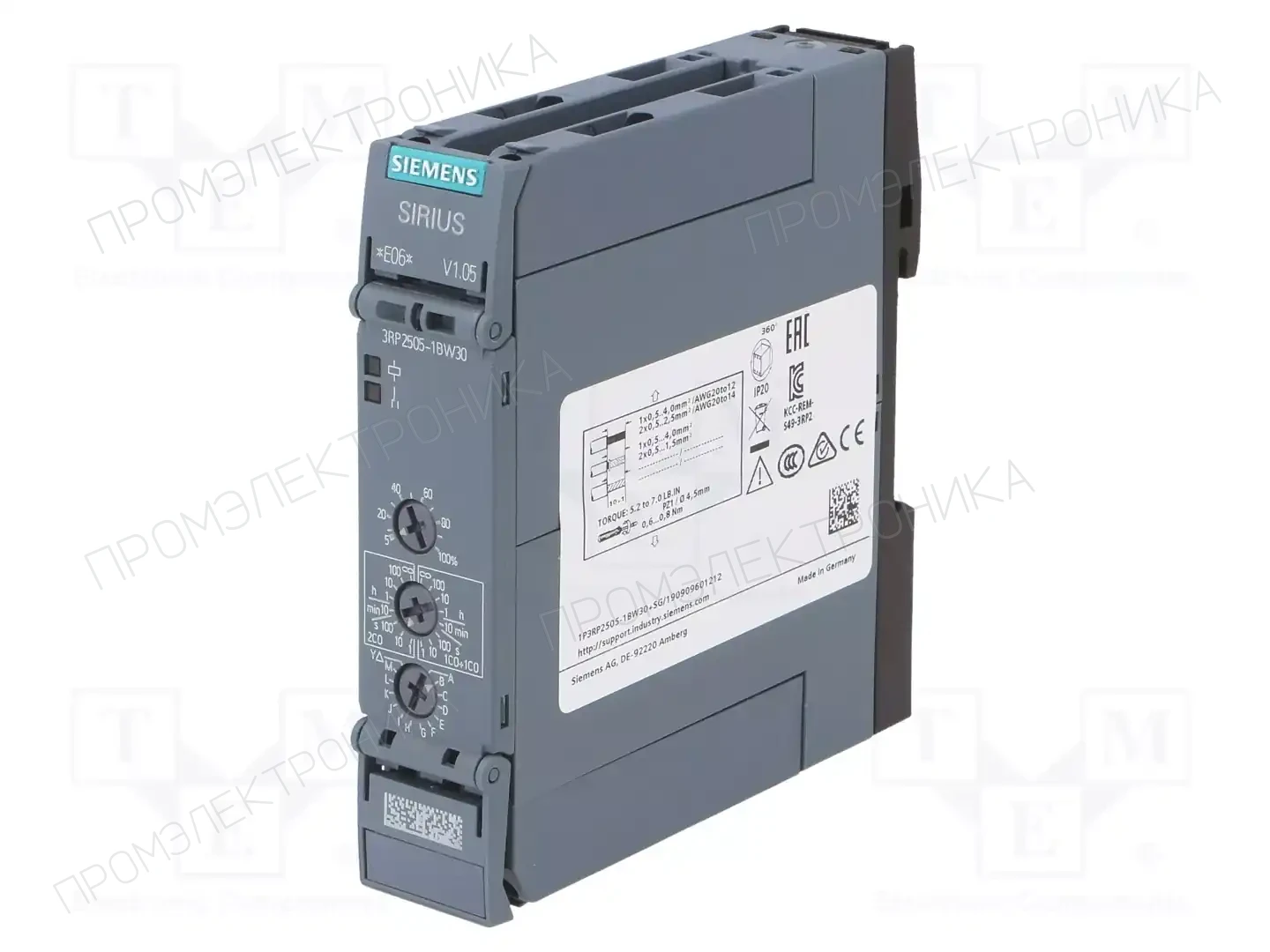 SIEMENS 3RP2505-1BW30 — Временные аналоговые реле
