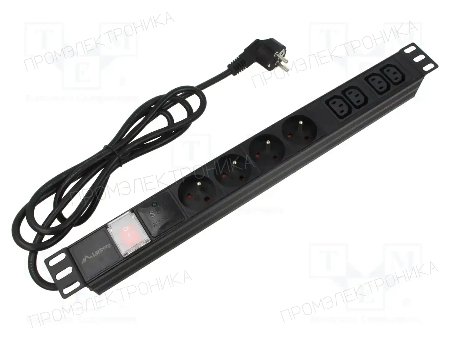 LANBERG PDU-04E04I-0200-BK — Планки защиты от перенапряжения