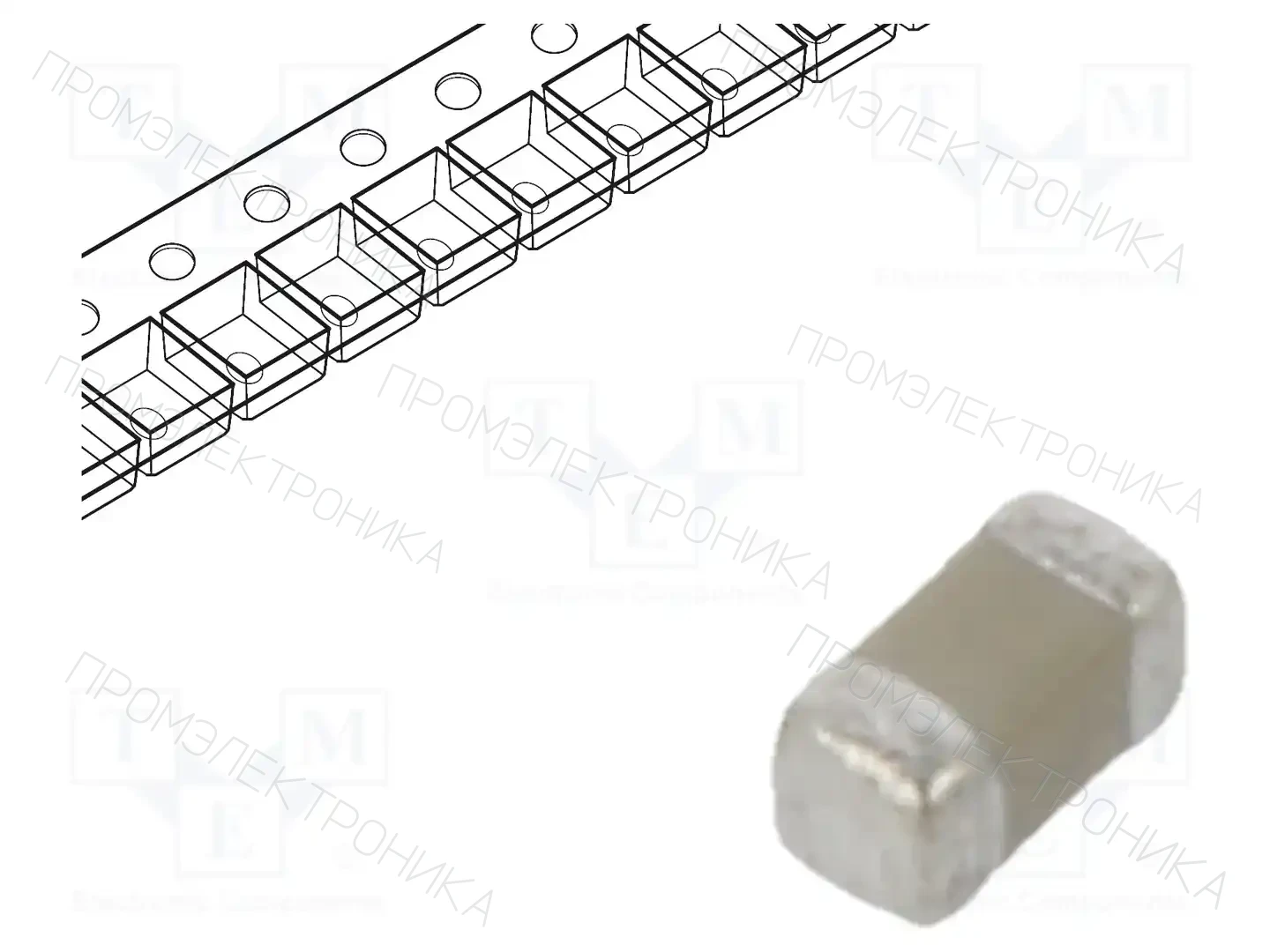 WALSIN 0402B101K500CT — Конденсаторы MLCC SMD