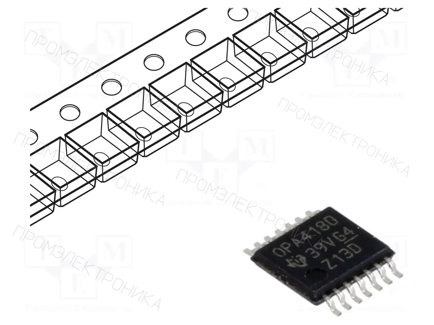 Texas Instruments OPA4180IPWR — Операционные усилители SMD