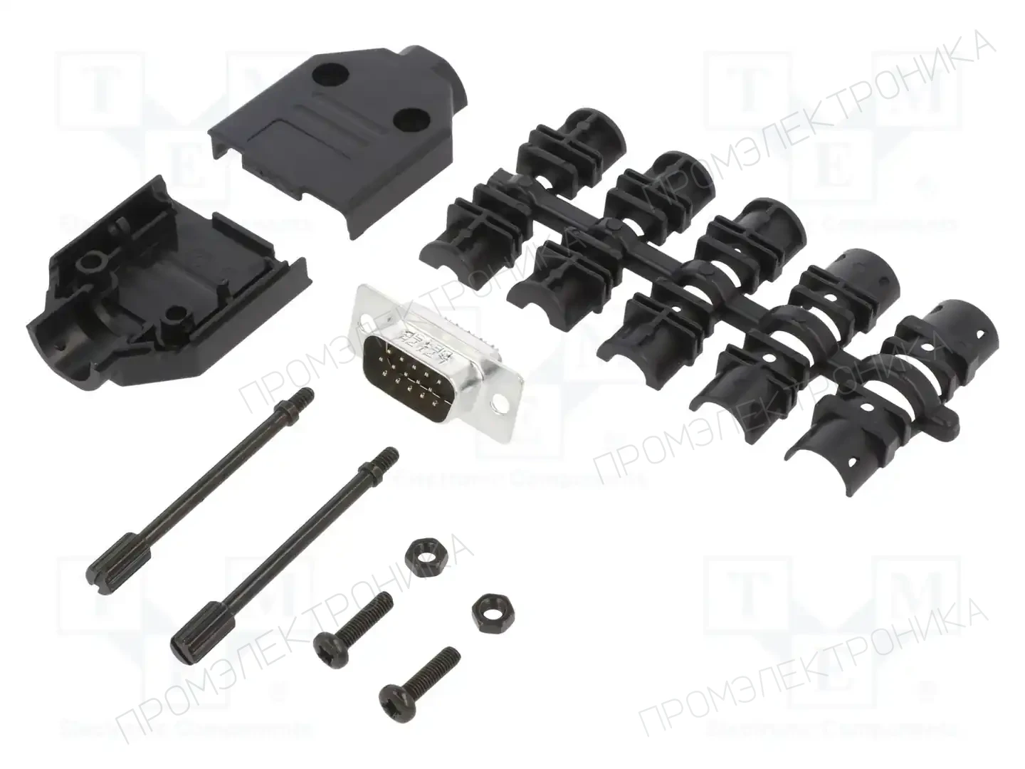 AMPHENOL COMMUNICATIONS SOLUTIONS L17DTPK-P-09+L717HDE15P — Комплектные штекеры D-Sub