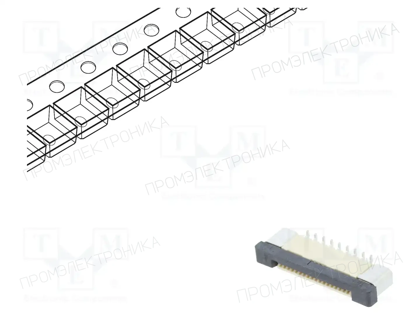 CONNFLY DS1020-08-18VBT11-R — Разъeмы FFC/FPC растр 0,5мм