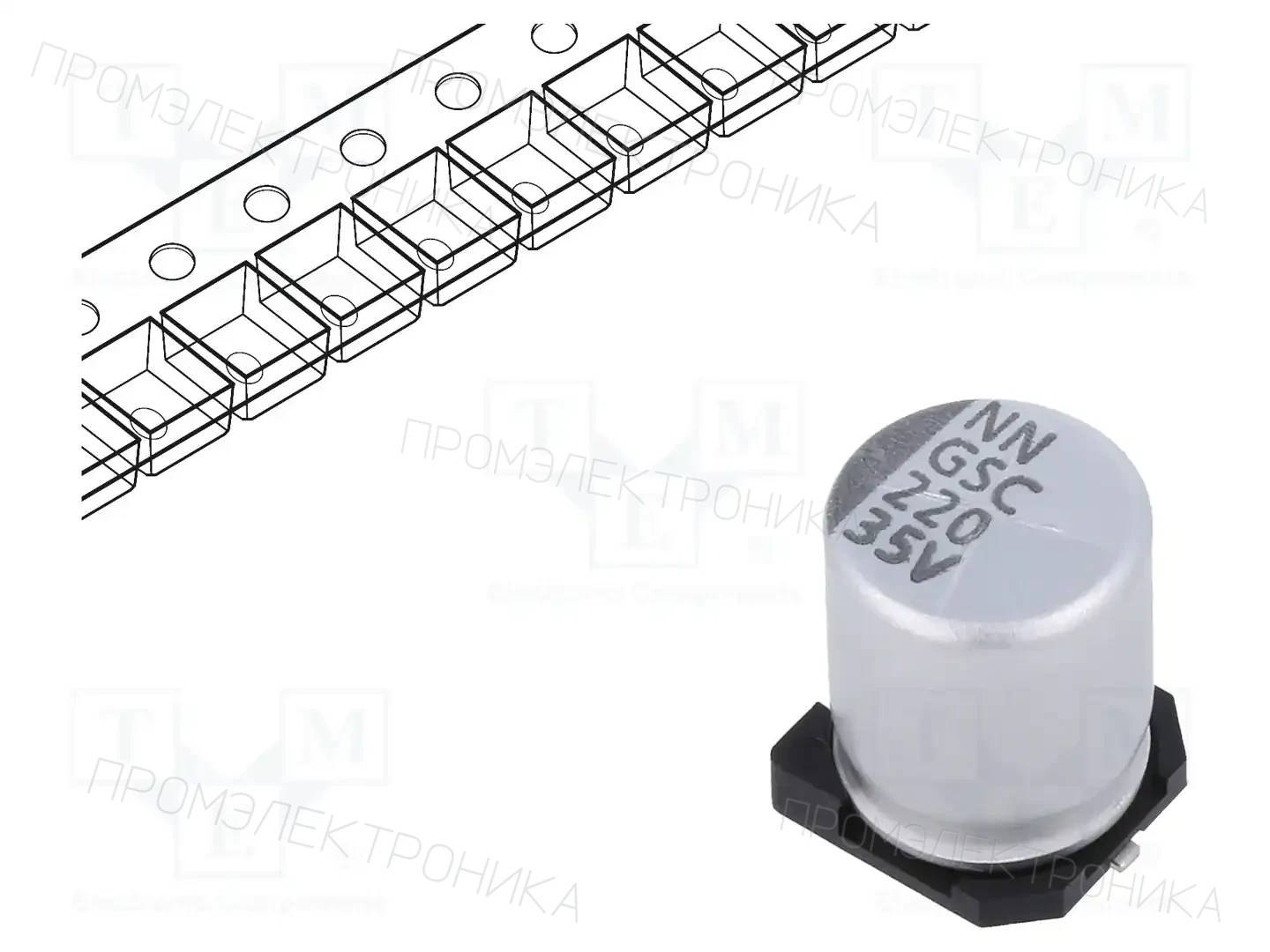 VISHAY GSC00AF2211VARL — Конденсаторы электролитические SMD