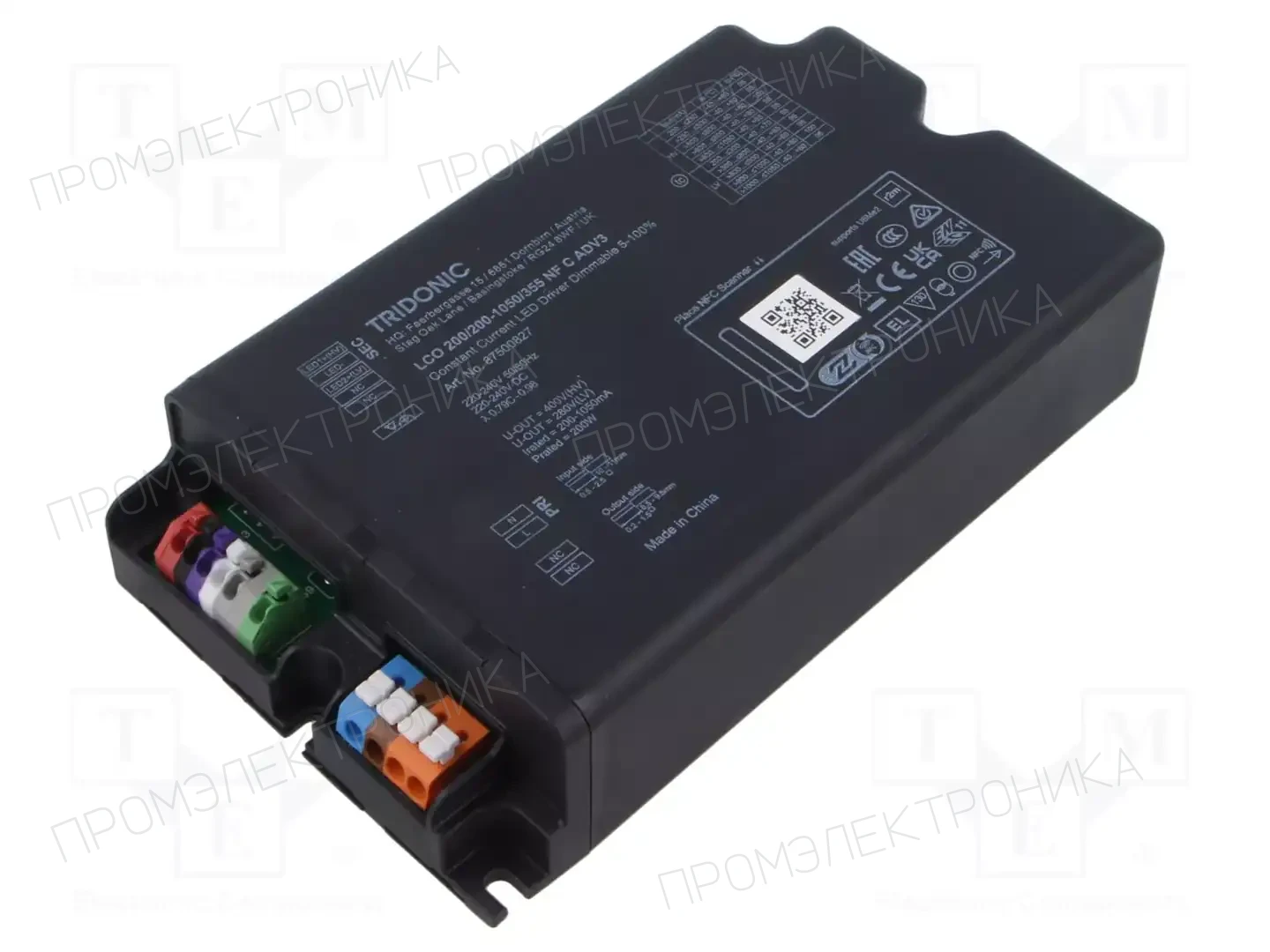 TRIDONIC LCO 200/200-1050/355 NF C ADV3 — Блоки питания для LED