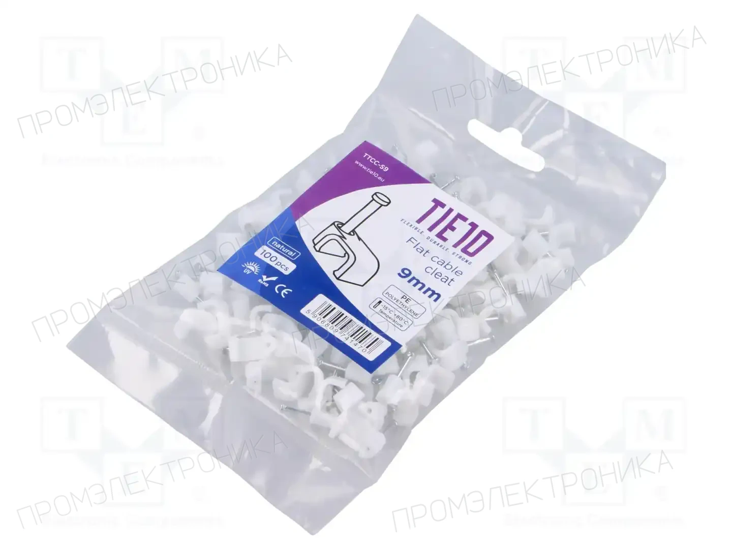 TIE10 TTCC-S9W — Держатели, скобы для кабелей