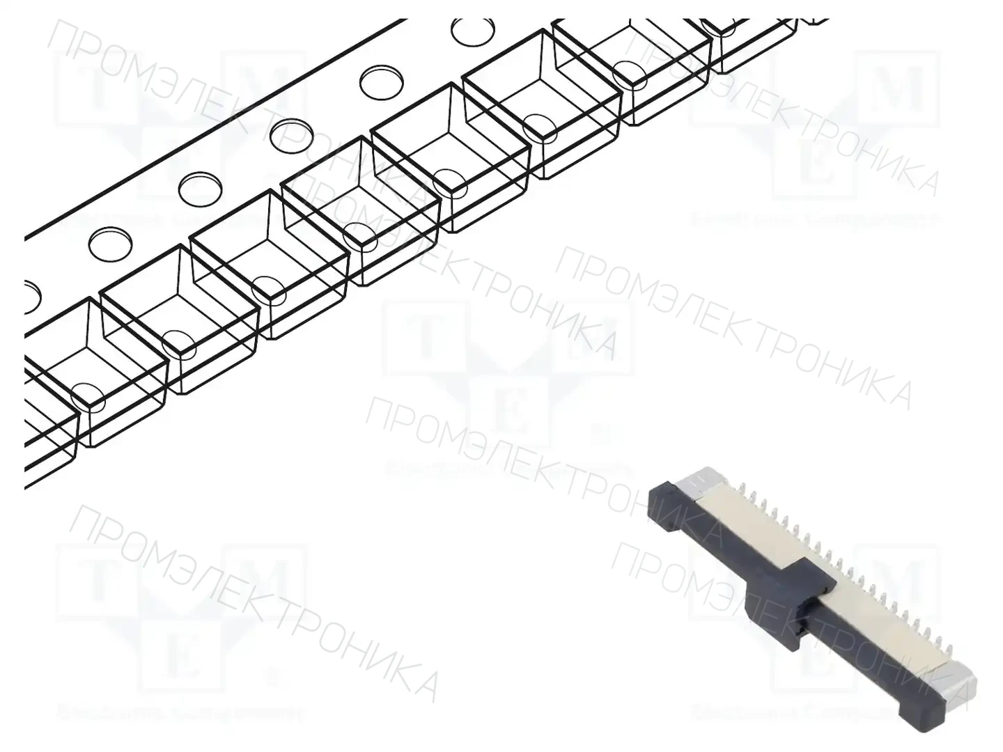 CONNFLY DS1020-08-40VBT12-R — Разъeмы FFC/FPC растр 0,5мм