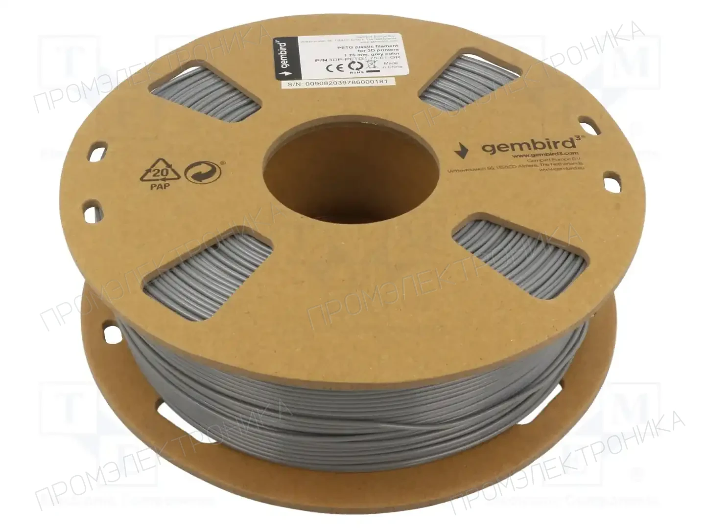 GEMBIRD 3DP-PETG1.75-01-GR — Принтеры 3D и аксессуары