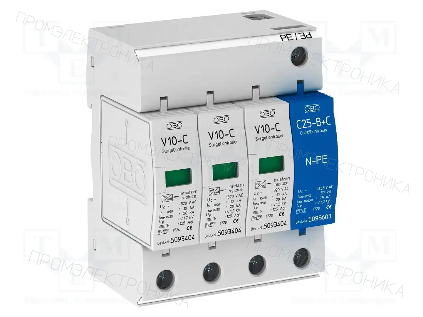 OBO BETTERMANN V10-C 3+NPE-320 — Ограничители перенапряжения