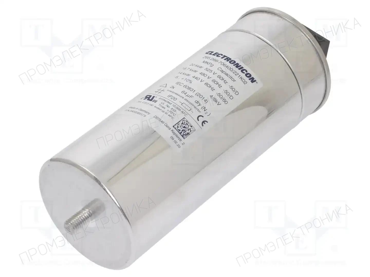ELECTRONICON 265.266-706400/221K02 — Конденсаторы для комп. реакт. мощности