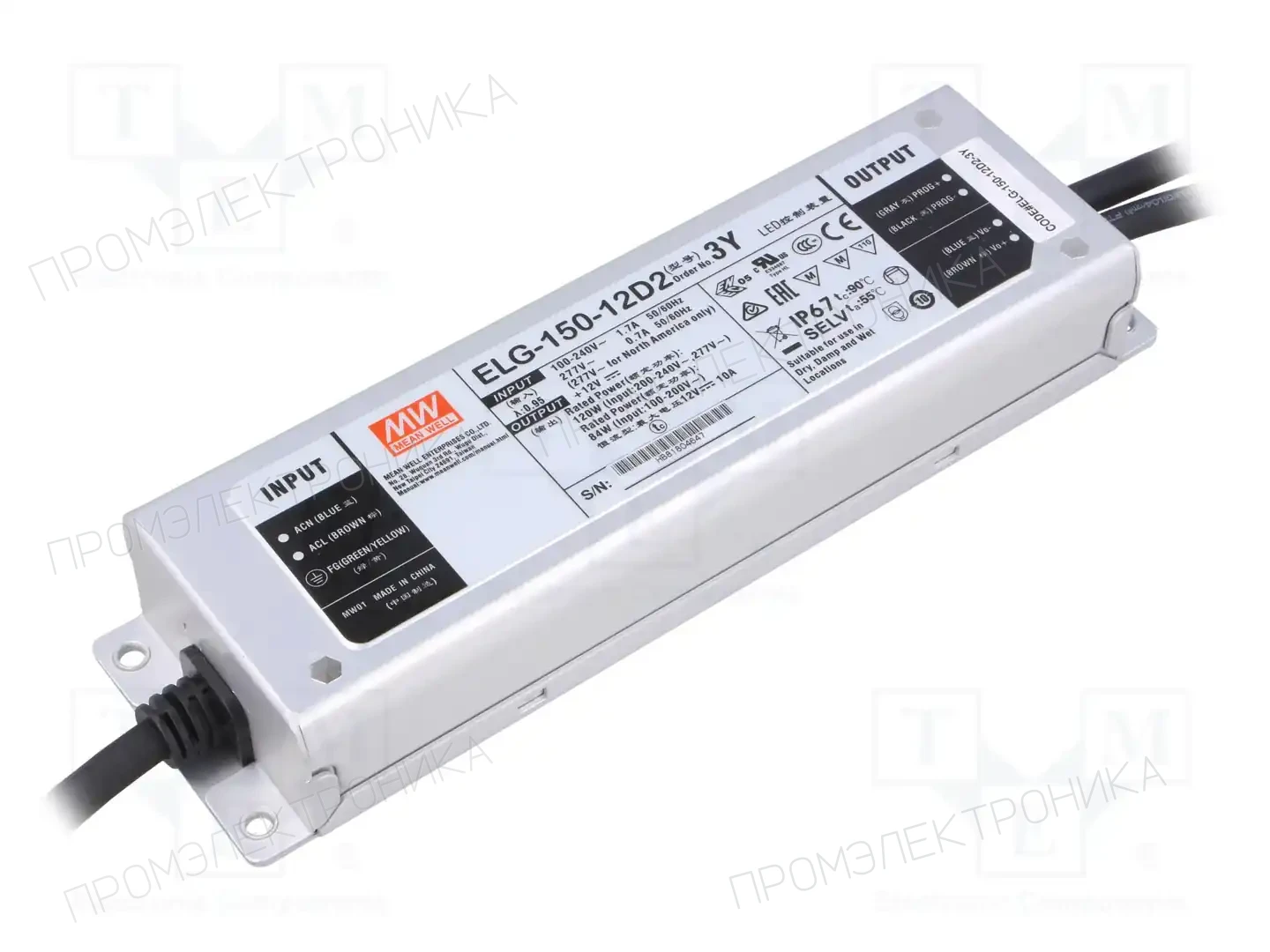MEAN WELL ELG-150-12D2-3Y — Блоки питания для LED