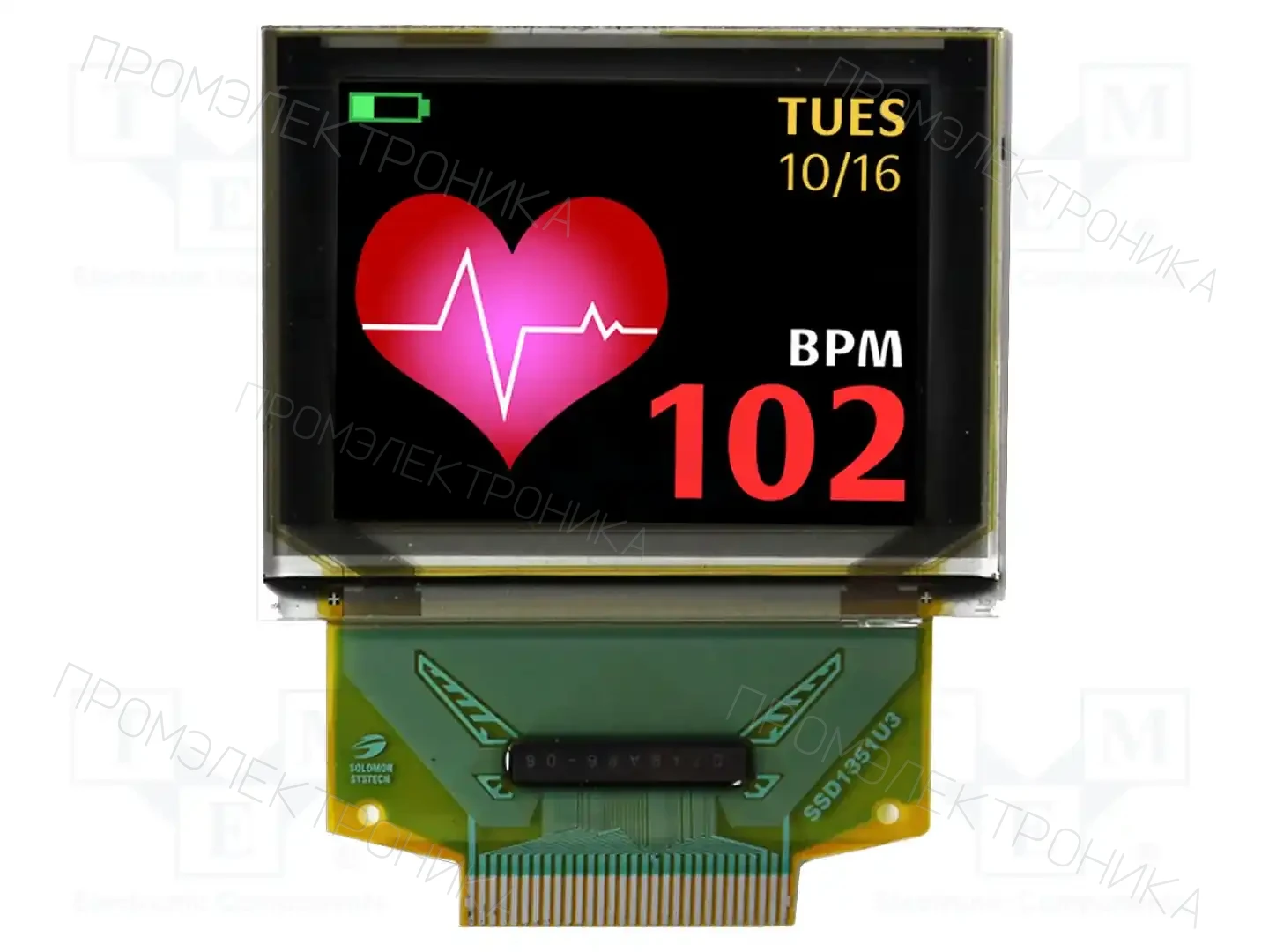 NEWHAVEN DISPLAY INTERNATIONAL NHD-1.27-12896G — Дисплеи OLED графические