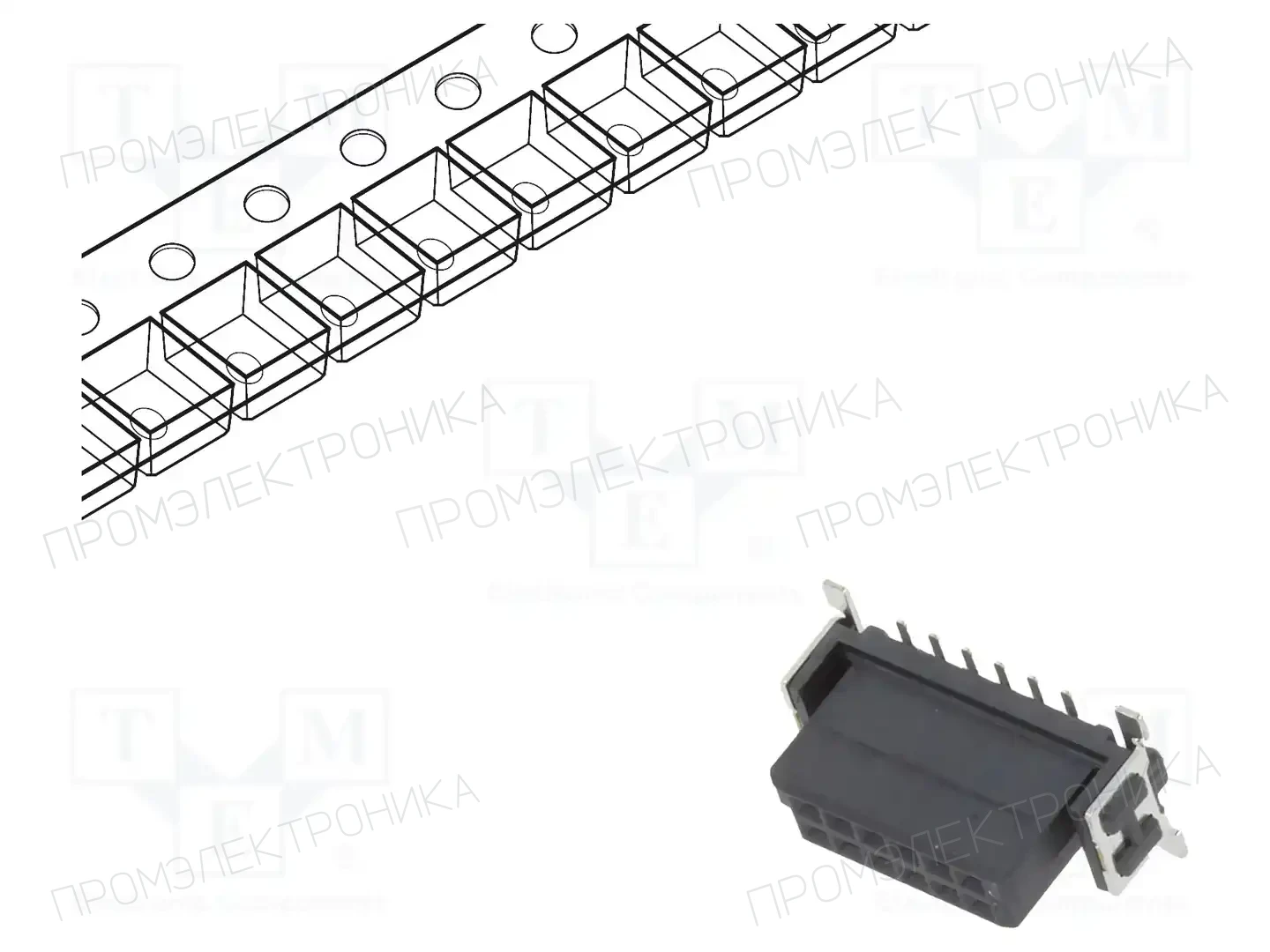 ADAM TECH ESMC-F-12-SGS-SMT-A-PP-T/R — Разъeмы пластина - пластина
