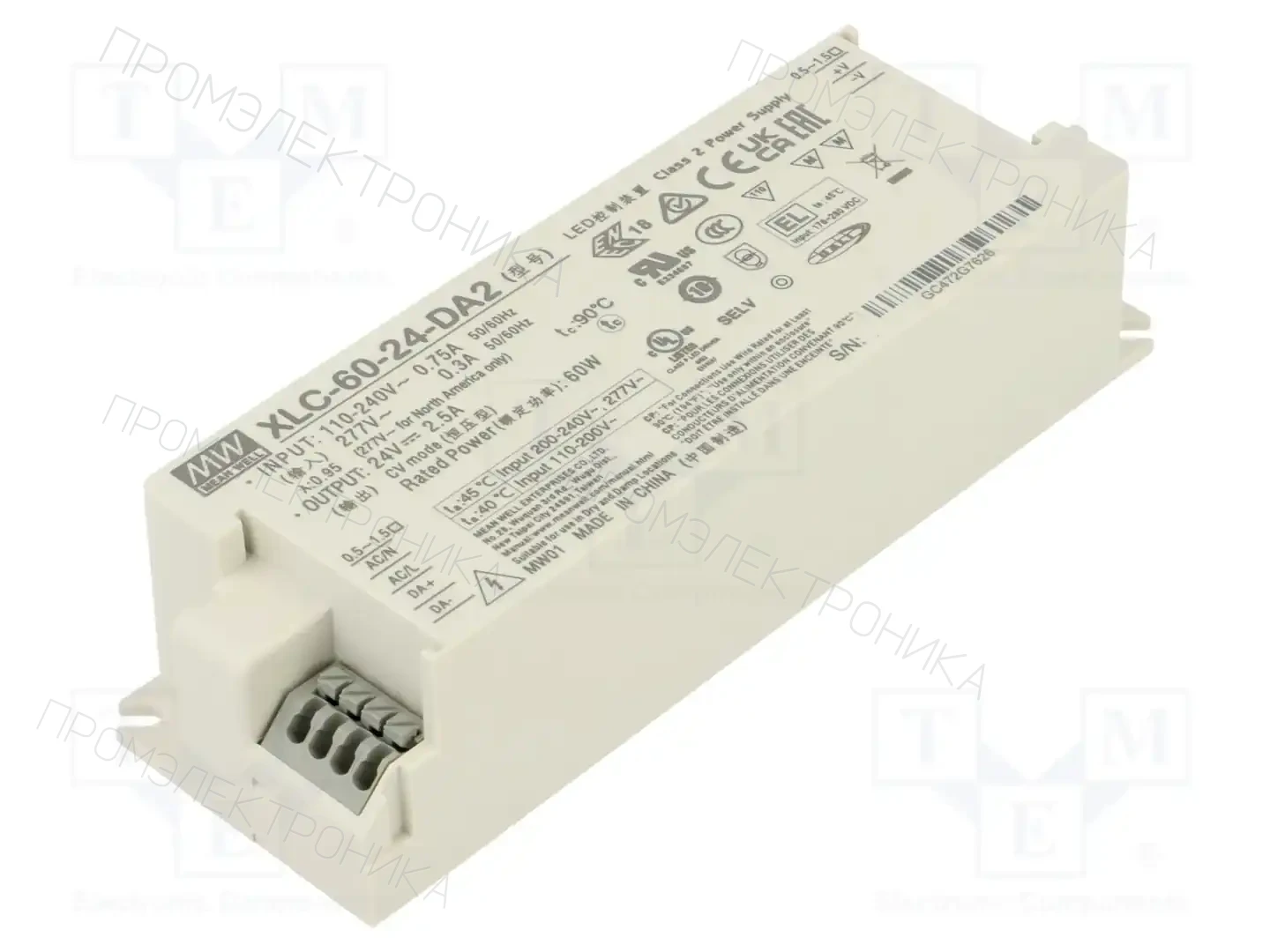 MEAN WELL XLC-60-24-DA2 — Блоки питания для LED