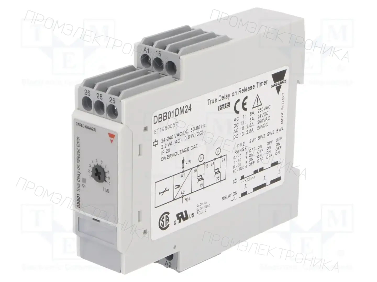 CARLO GAVAZZI DBB01DM24 — Временные аналоговые реле