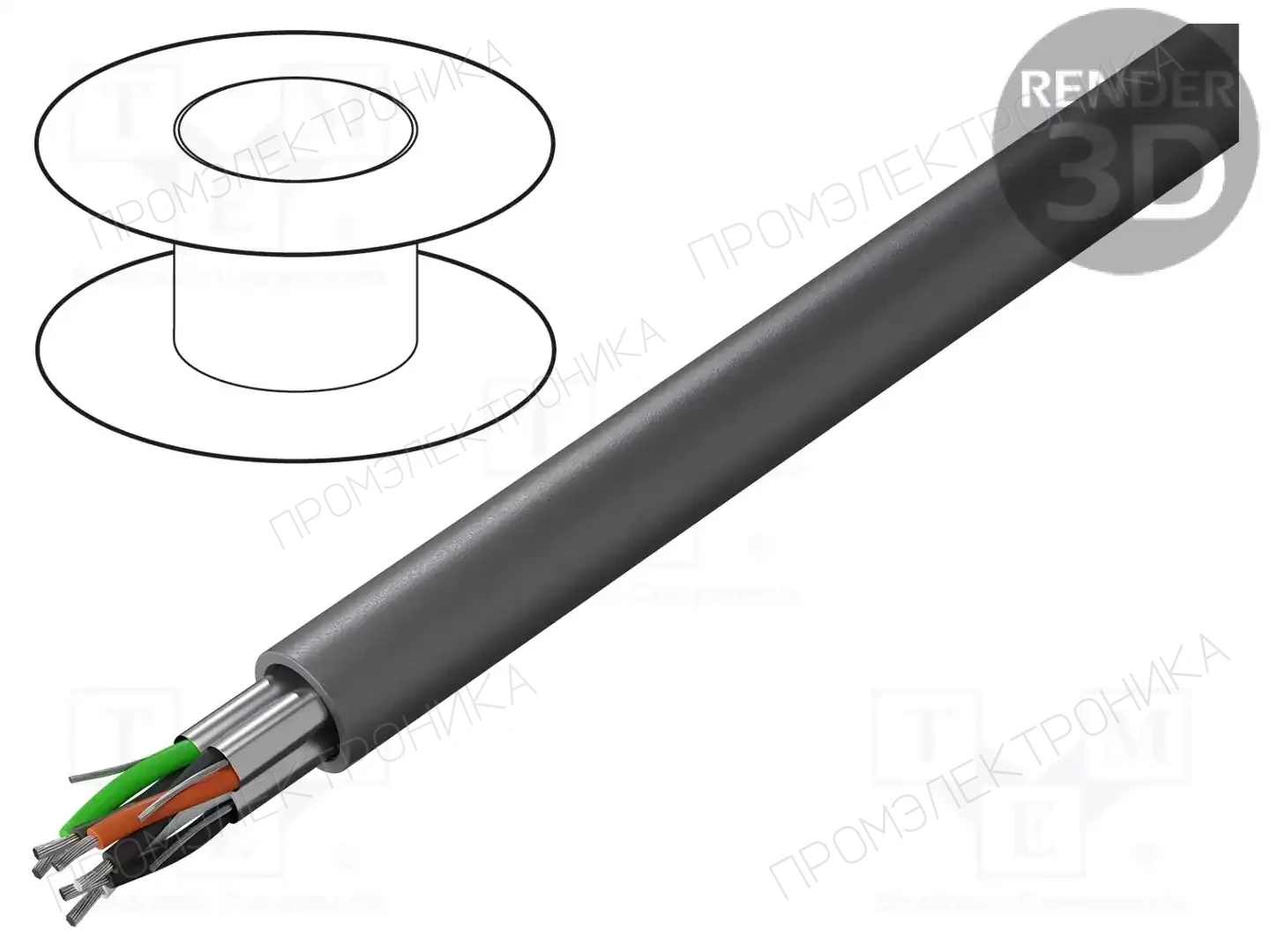 ALPHA WIRE 2219C SL001 — Провода многожильные экранированные