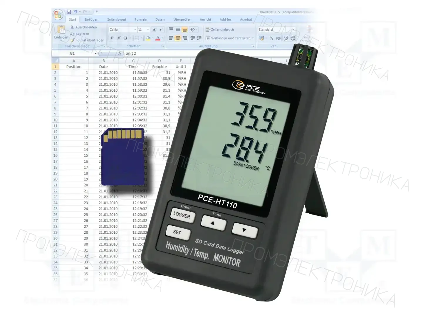 PCE INSTRUMENTS PCE-HT110 — Регистраторы температуры и влажности