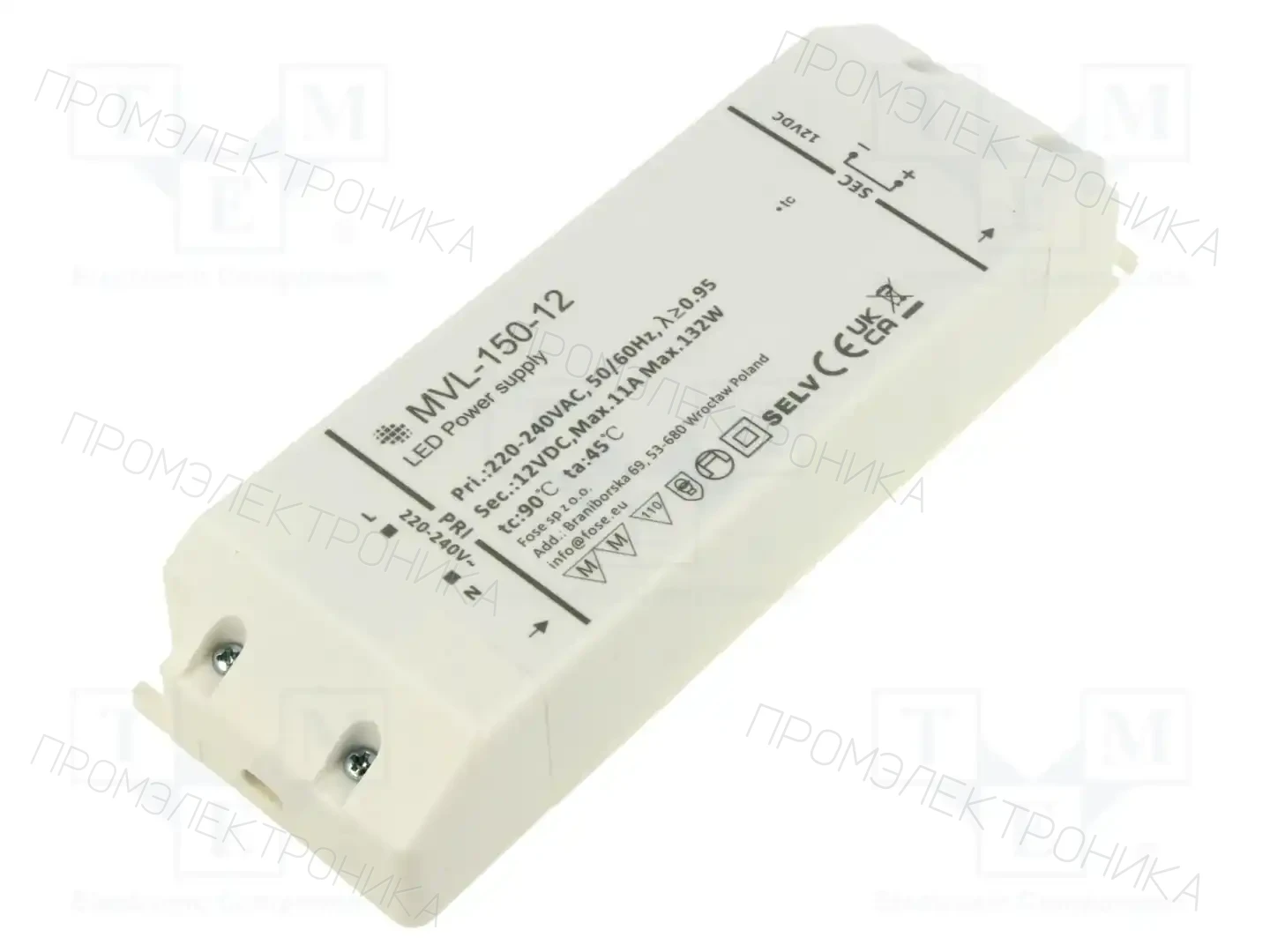 FOSE MVL-150-12 — Блоки питания для LED
