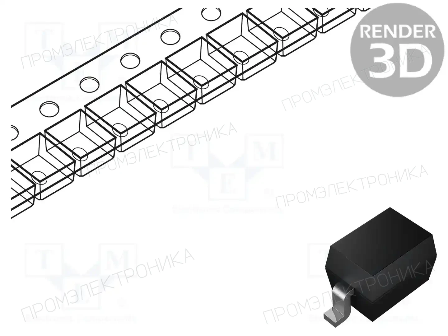 DIODES INCORPORATED 1N4148WSQ-7-F — Универсальные диоды SMD