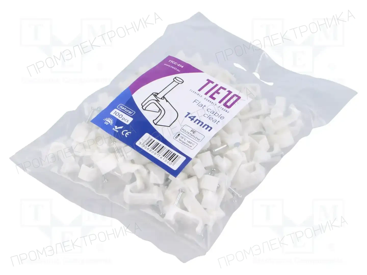 TIE10 TTCC-S14W — Держатели, скобы для кабелей