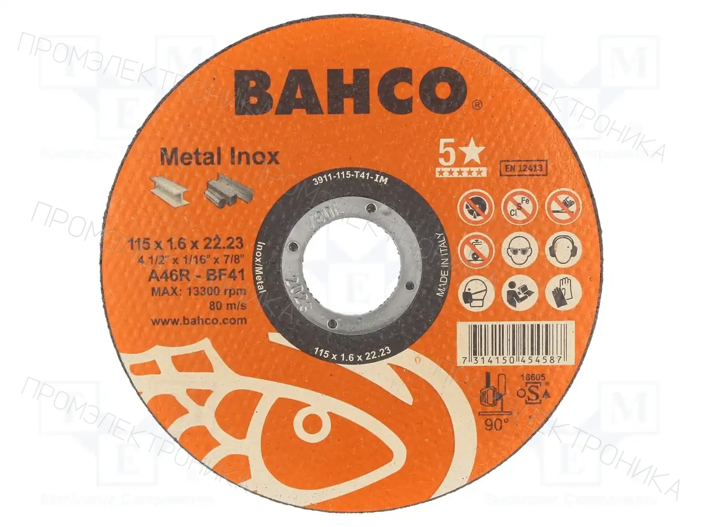 BAHCO 3911-115-T41-IM — Диски для резки и шлифовки