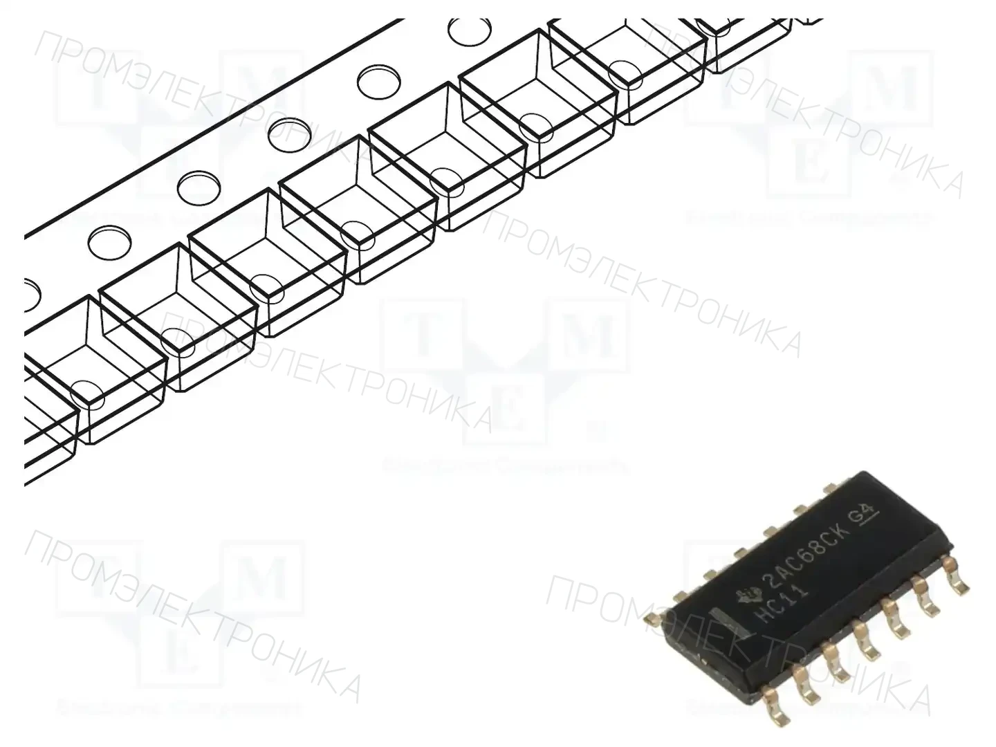 Texas Instruments SN74HC11DR — Ворота, инверторы