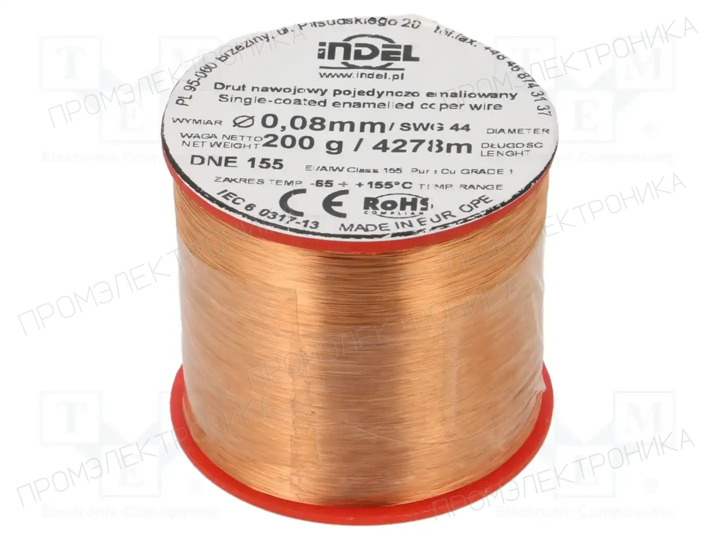 INDEL DNE0,08-200G — Проволока обмоточная