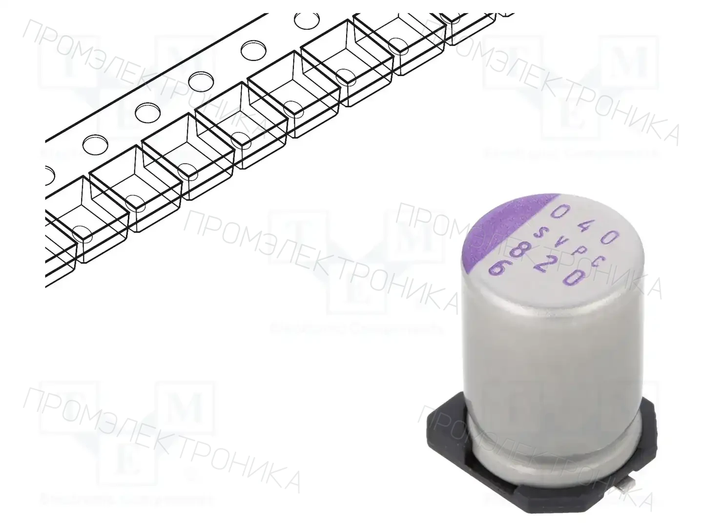 PANASONIC 6SVPC820M — Конденсаторы полимерные SMD