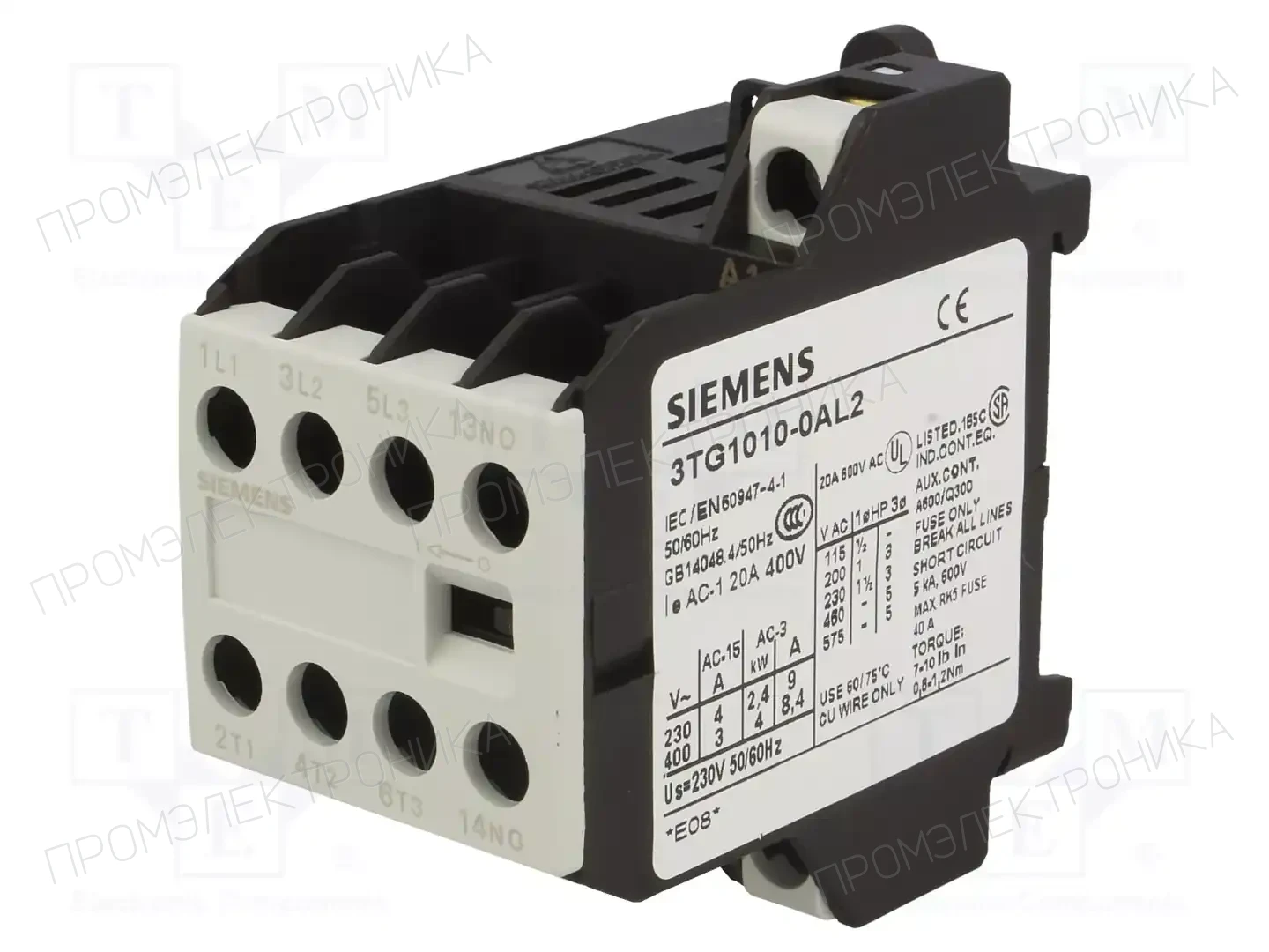 SIEMENS 3TG1010-0AL2 — Контакторы - главные модули