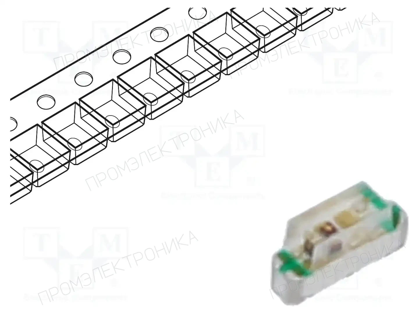 KINGBRIGHT ELECTRONIC KPBA-2006SURKZGKC — Светодиоды SMD цветные