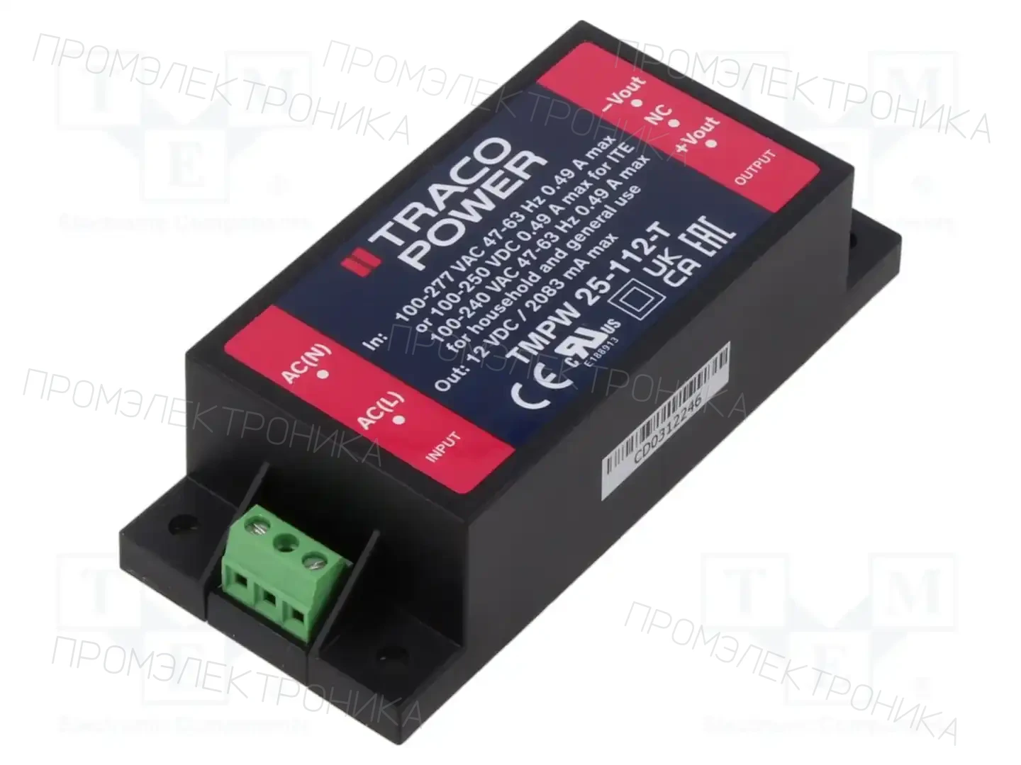 TRACO POWER TMPW 25-112-T — Блоки питания для встраивания