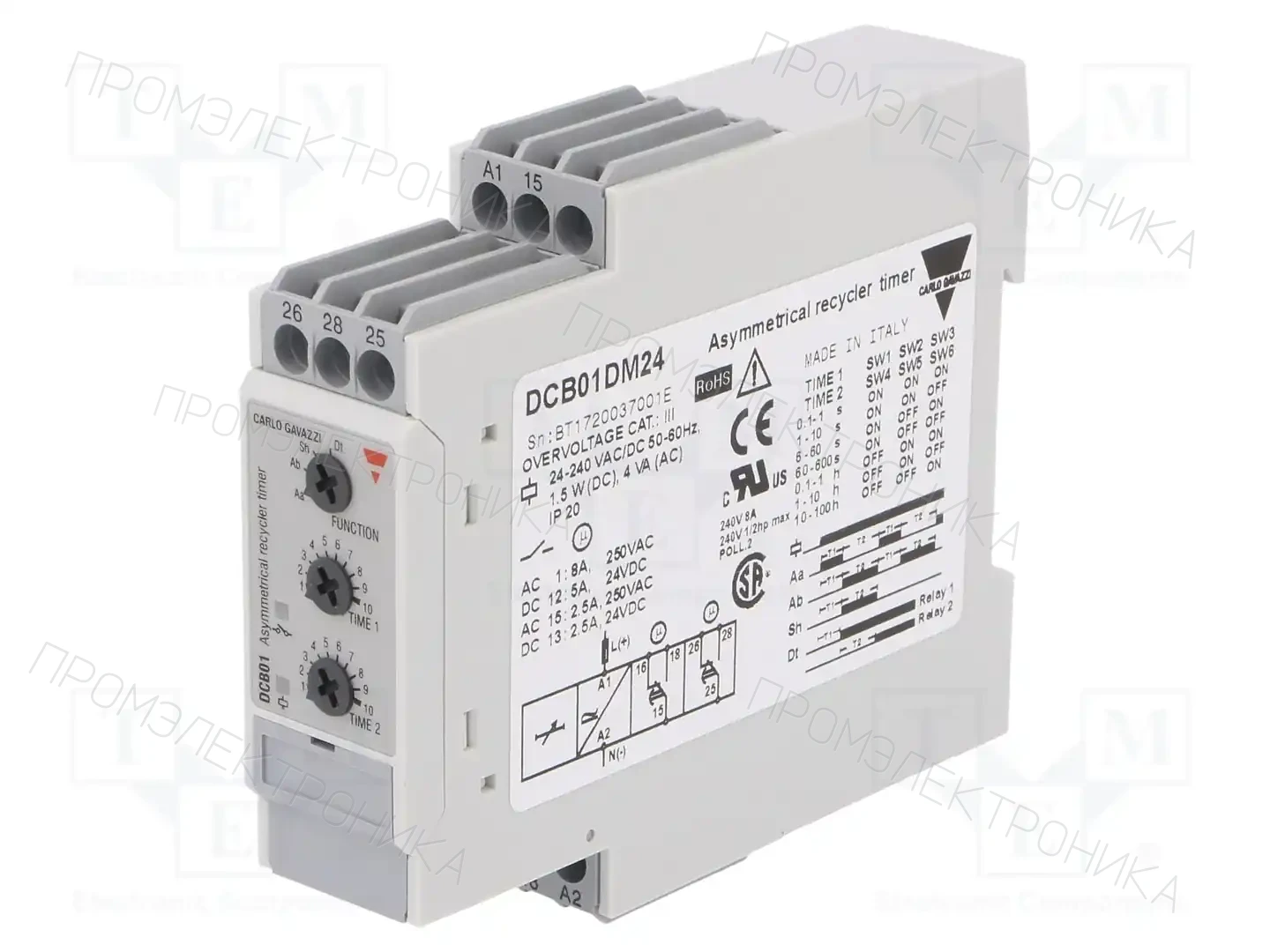 CARLO GAVAZZI DCB01DM24 — Временные аналоговые реле