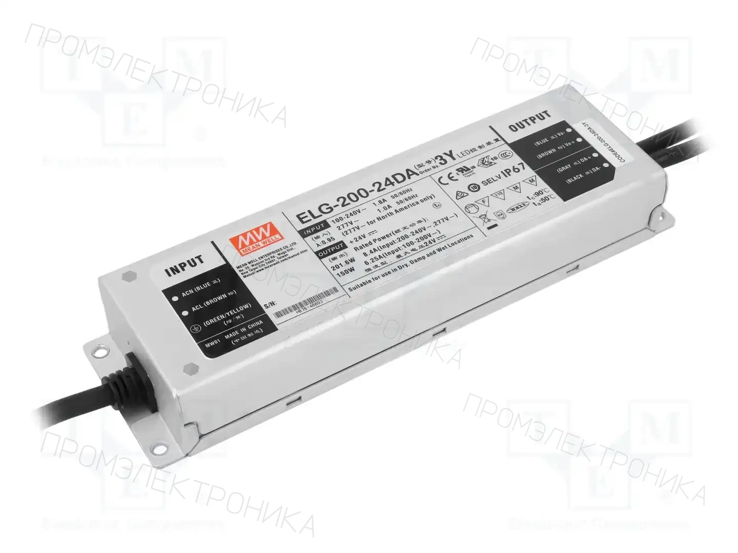 MEAN WELL ELG-200-24DA-3Y — Блоки питания для LED