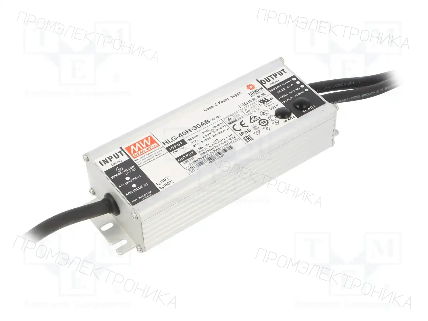 MEAN WELL HLG-40H-30AB — Блоки питания для LED