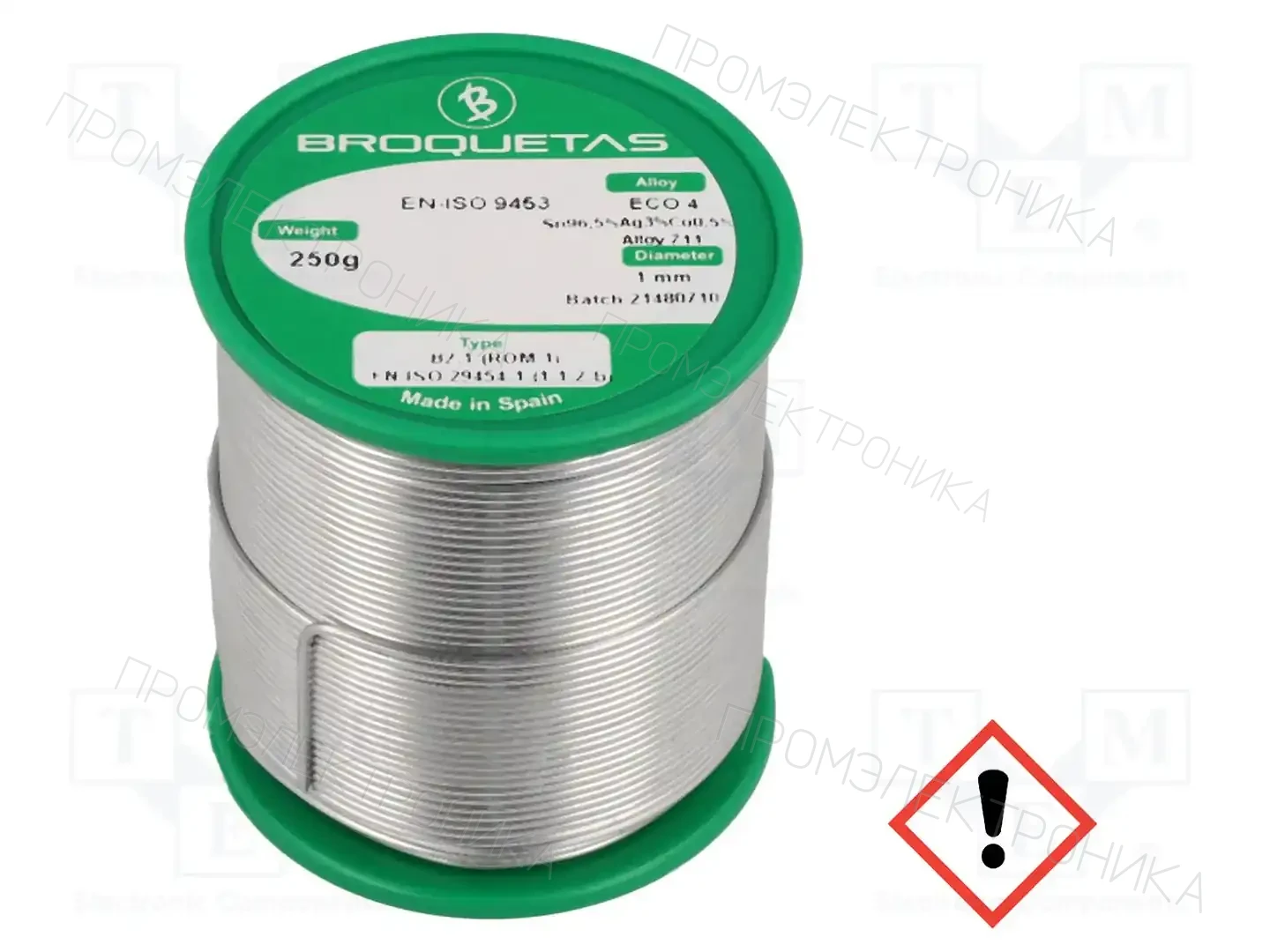 BROQUETAS ECO 4 B2.1 1,0MM 250G — Паяльные провода бессвинцовые